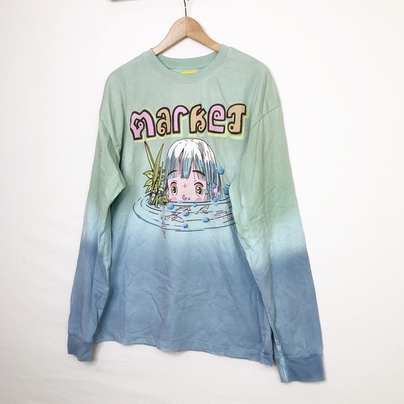 Market ombre, graphic, print sweatshirt - Picture 4 of 10